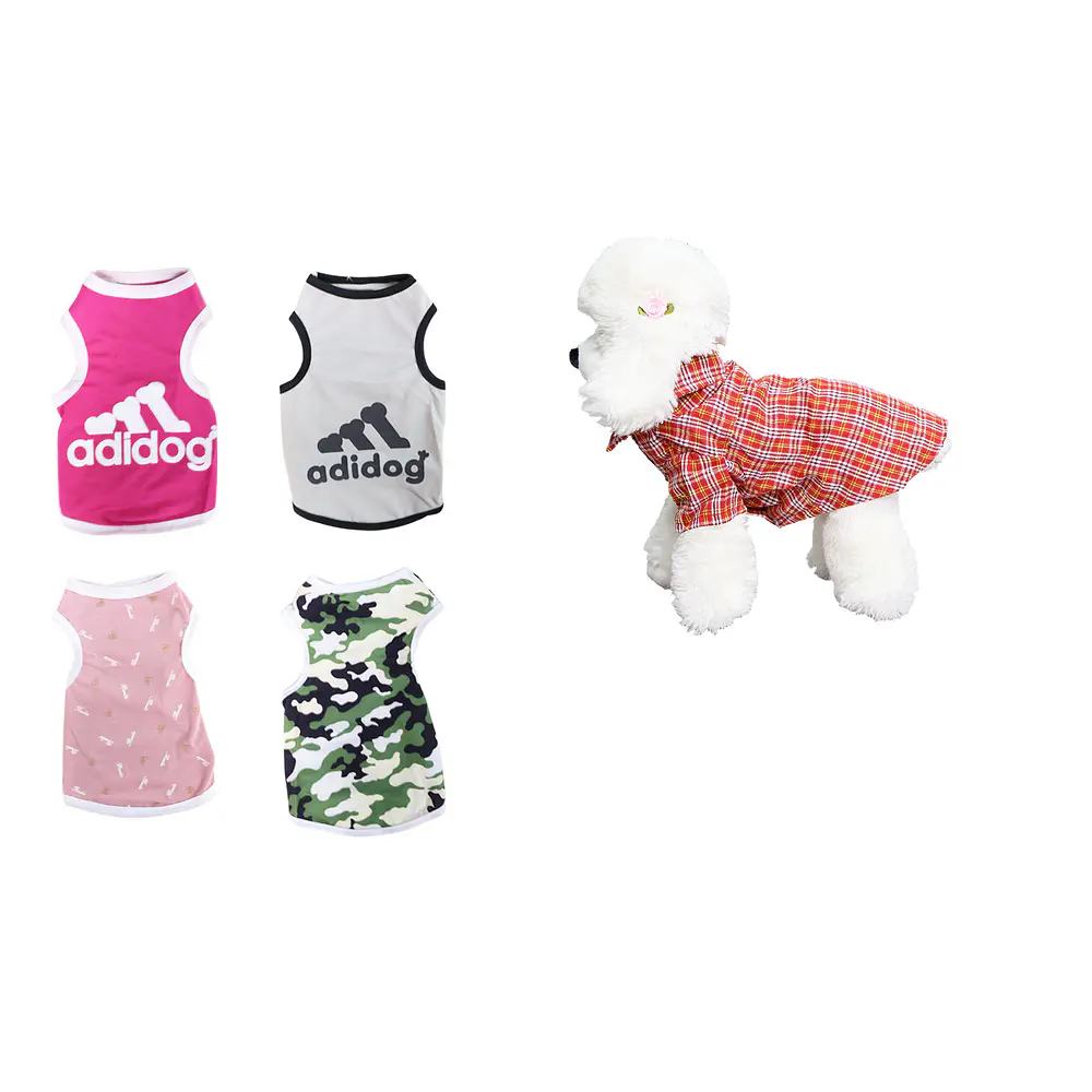 Ropa para mascotas de verano 12pcs Diseño Aleatorio