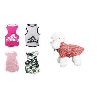 Ropa para mascotas de verano 12pcs Diseño Aleatorio