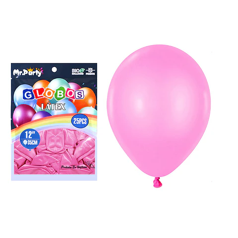 Globos de látex rosa oscura mate 35cm 25pcs