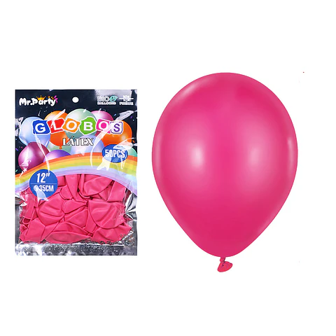 Globos de látex rojo rosa mate 35cm 50pcs