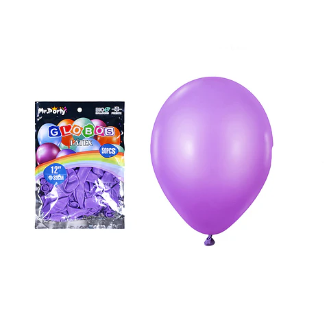 Globos de látex morado mate 35cm 50pcs