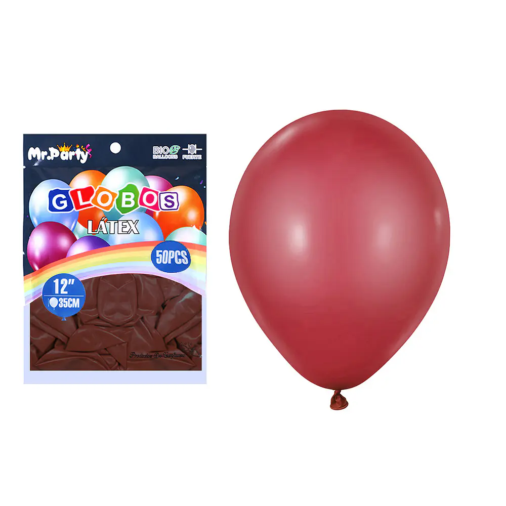 Globos de látex café mate 35cm 50pcs
