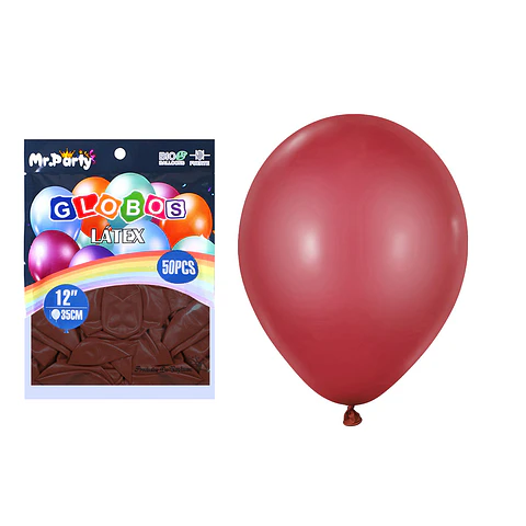 Globos de látex café mate 35cm 50pcs