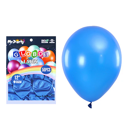Globos de látex perlado azul oscuro 35cm 50pcs