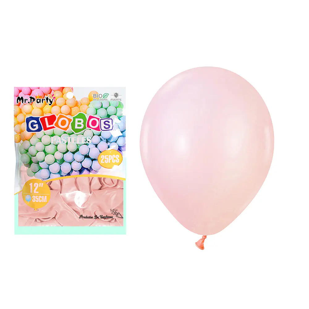 Globos de látex pastel rosa 35cm 25pcs