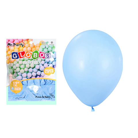 Globos de látex pastel azul 35cm 25pcs