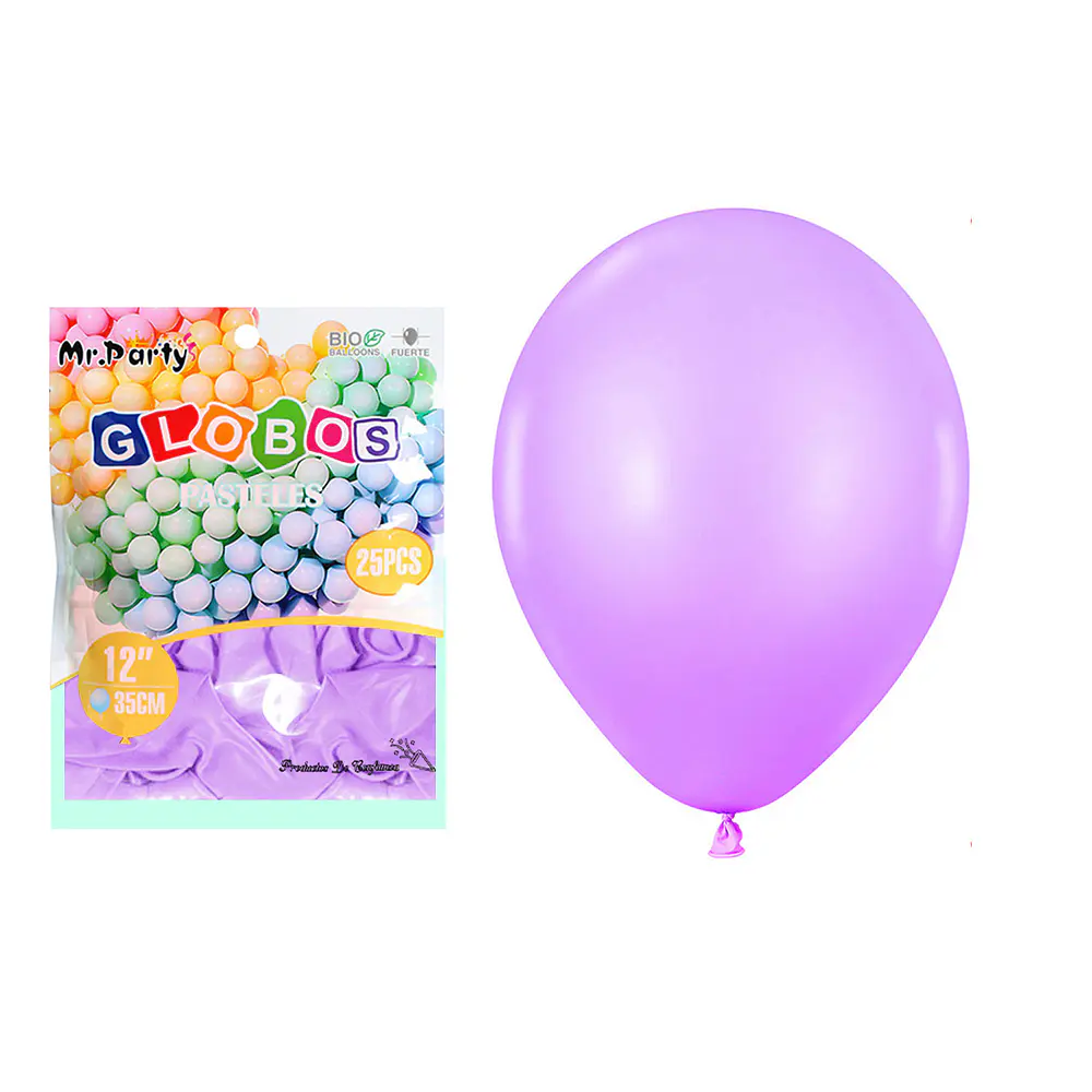 Globos de látex pastel violeta 35cm 25pcs