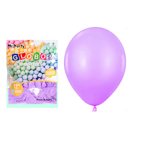 Globos de látex pastel violeta 35cm 25pcs