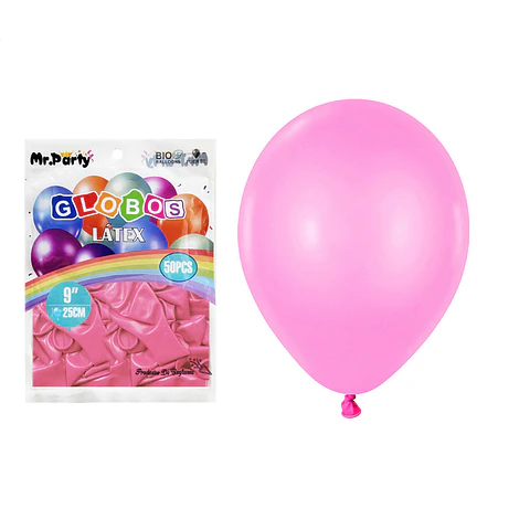 Globos de látex rosa oscura mate 25cm 50pcs
