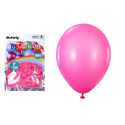 Globos de látex rojo rosa mate 25cm 100pcs