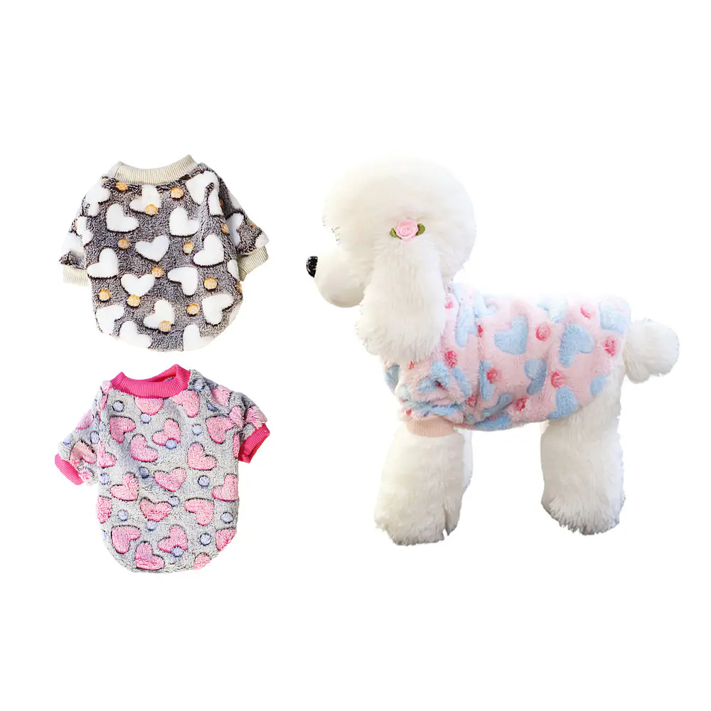 Ropa de franela para mascota L 30*45*29cm 12pcs Color Aleatorio