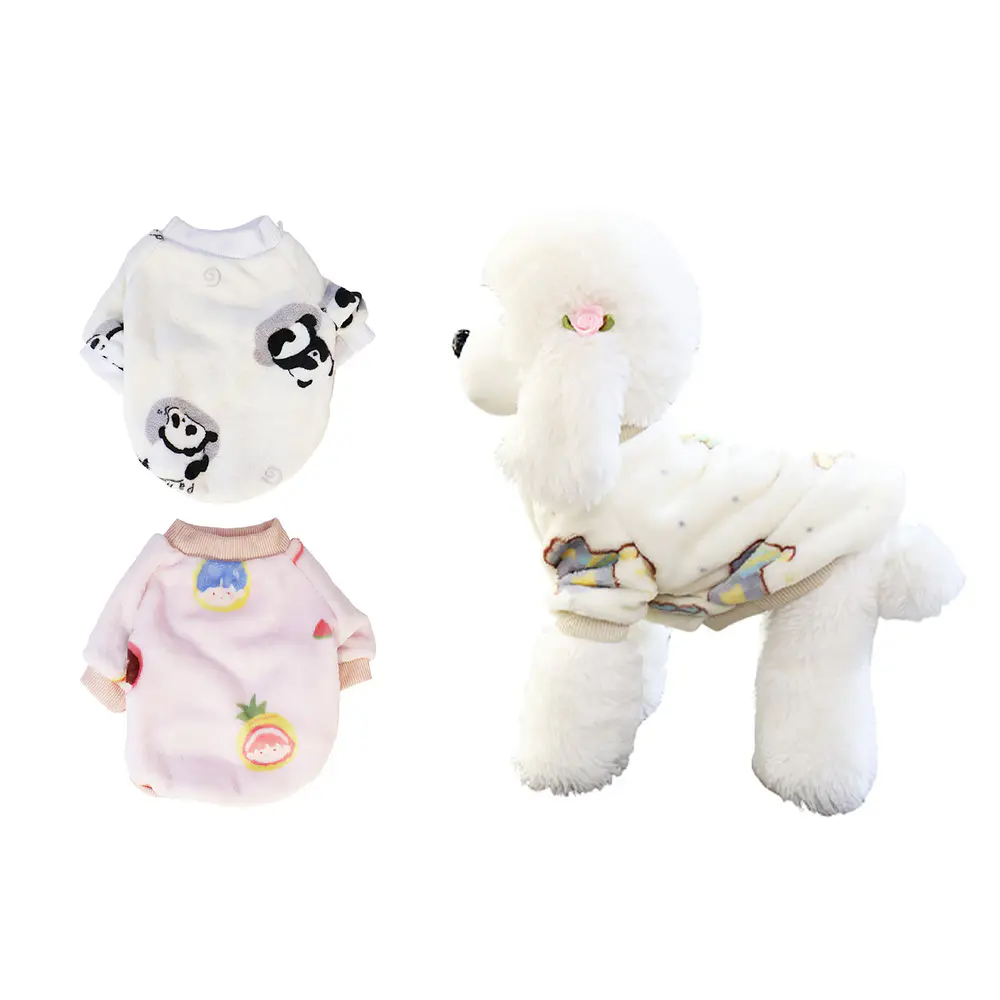 Ropa de franela para mascota M 25*40*26cm 12pcs Diseño Aleatorio