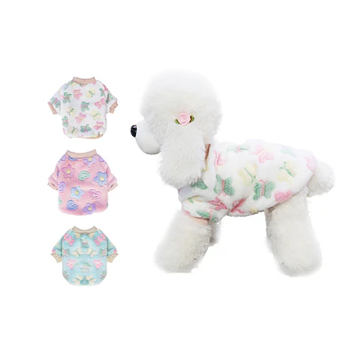 Ropa de franela para mascota L 30*45*29cm 12pcs Diseño Aleatorio