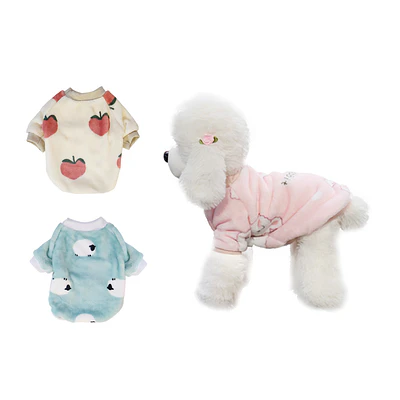 Ropa de franela para mascota S 20*35*23cm 12pcs Diseño Aleatorio