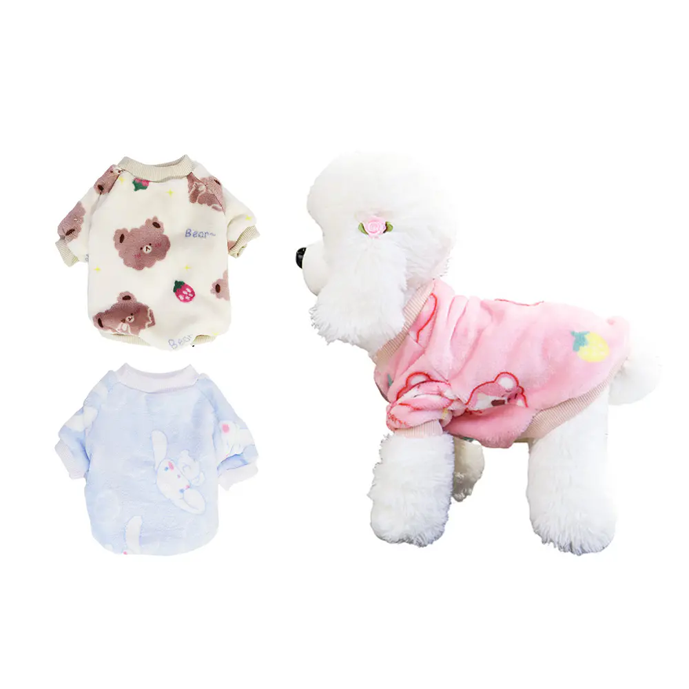 Ropa de franela para mascota XL 35*50*32cm 12pcs Diseño Aleatorio