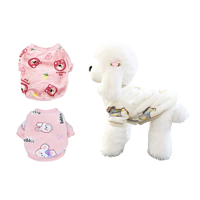 Ropa de franela para mascota S 20*35*23cm 12pcs Diseño Aleatorio