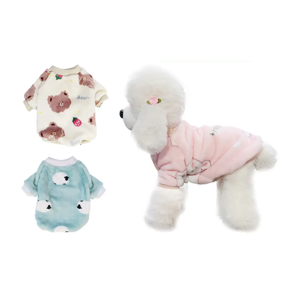 Ropa de franela para mascota XL 35*50*32cm 12pcs Diseño Aleatorio