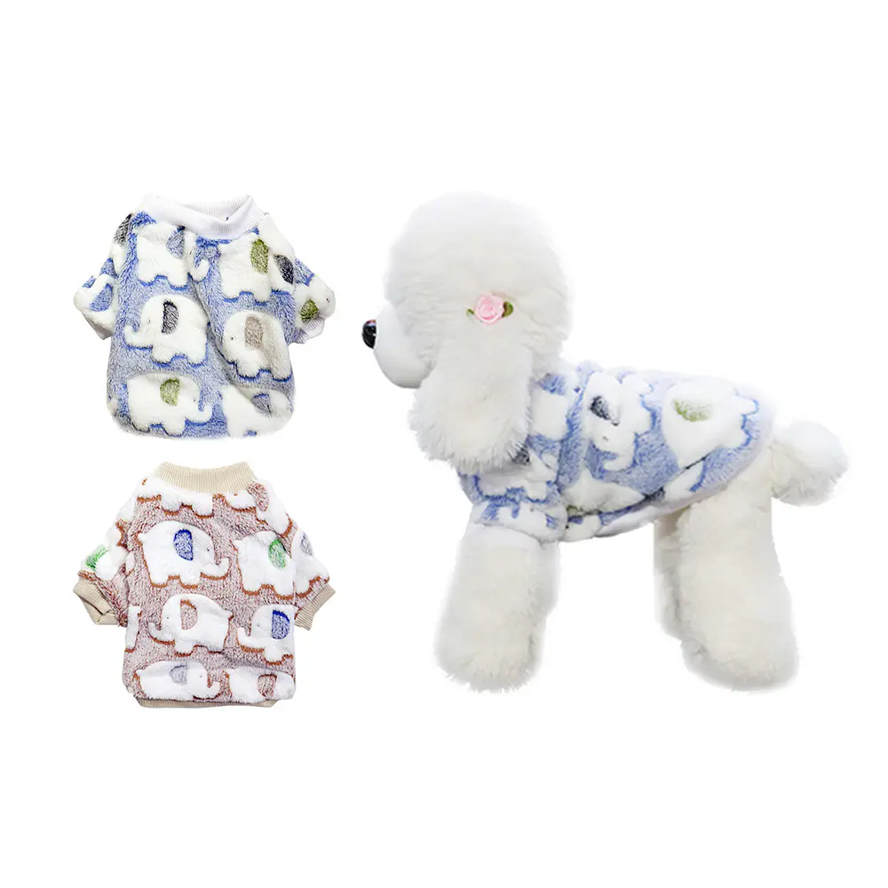 Ropa de franela para mascota L 30*45*29cm 12pcs Color Aleatorio