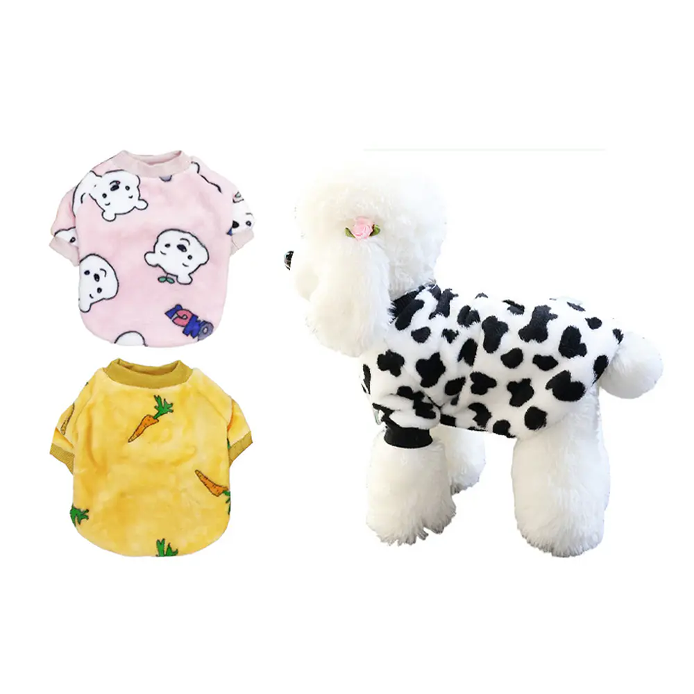 Ropa de franela para mascota L 30*45*29cm 12pcs Diseño Aleatorio