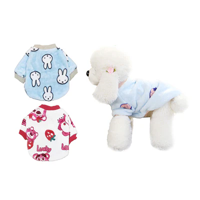 Ropa de franela para mascota M 25*40*26cm 12pcs Diseño Aleatorio