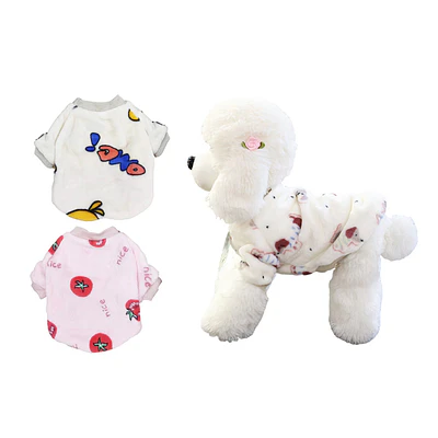 Ropa de franela para mascota S 20*35*23cm 12pcs Diseño Aleatorio