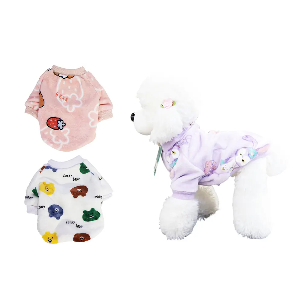 Ropa de franela para mascota XL 35*50*32cm 12pcs Diseño Aleatorio