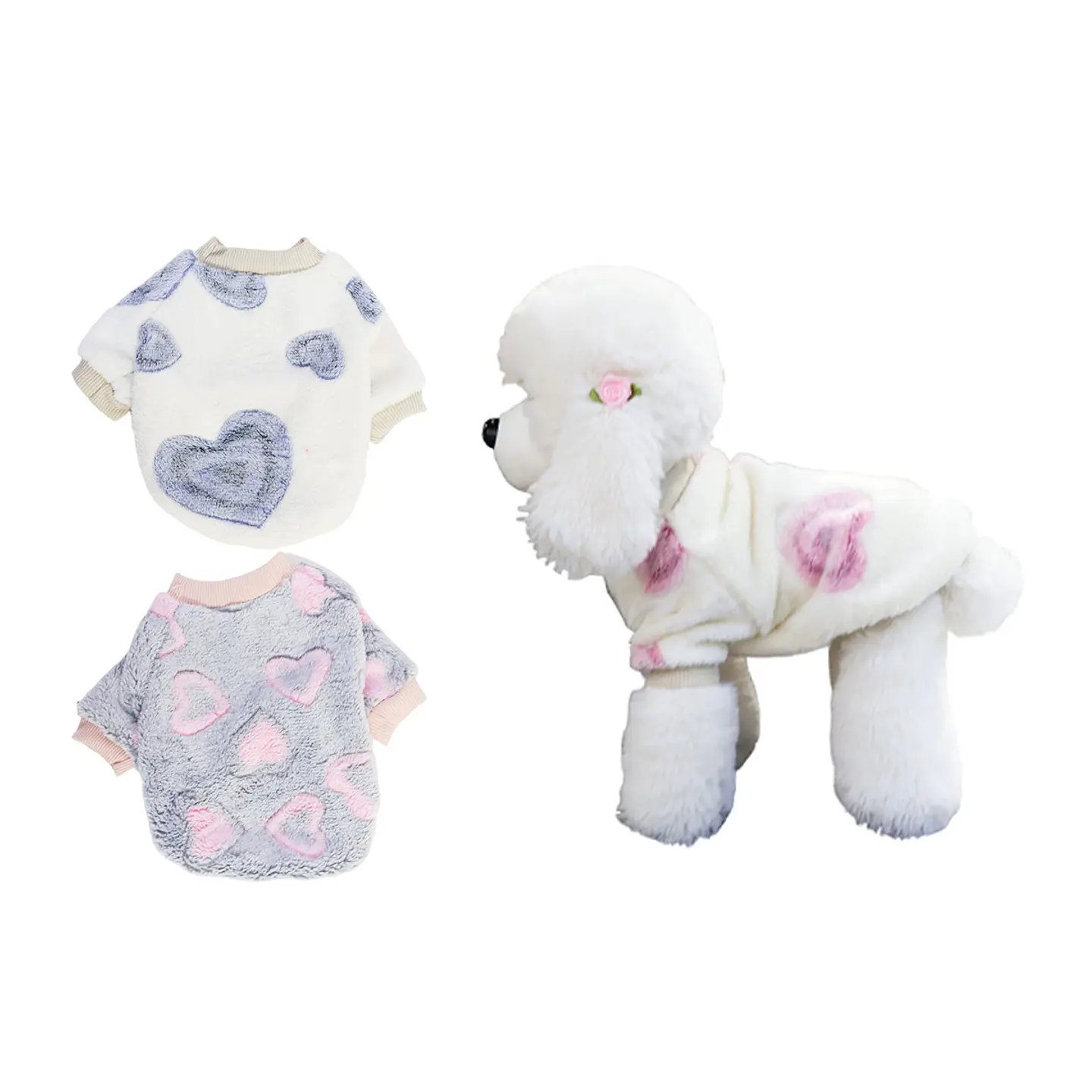 Ropa de franela para mascota XL 35*50*32cm 12pcs Diseño Aleatorio 1