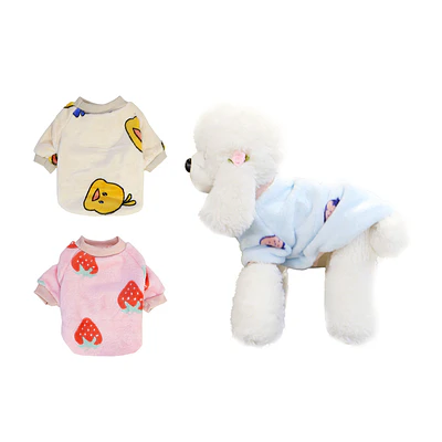 Ropa de franela para mascota S 20*35*23cm 12pcs Diseño Aleatorio