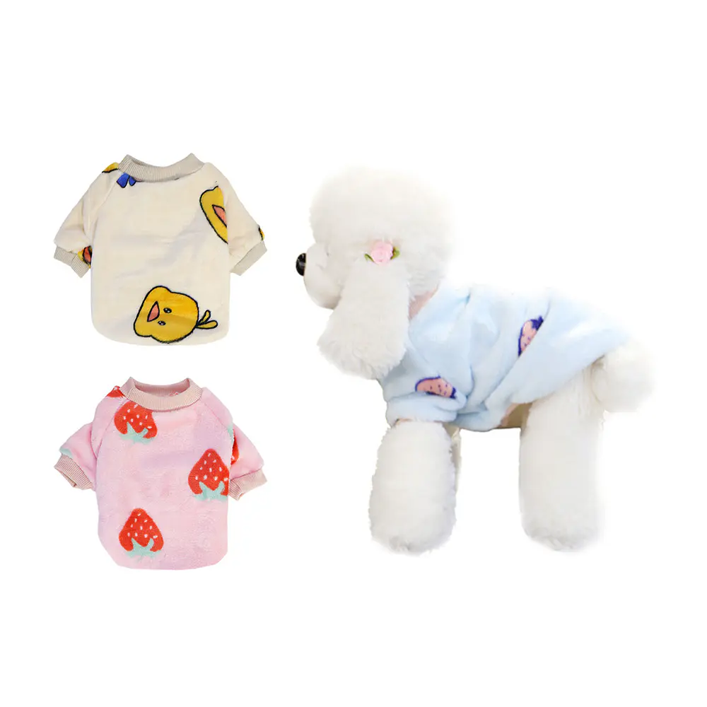 Ropa de franela para mascota XXL 40*55*35cm 12pcs Diseño Aleatorio