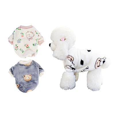 Ropa de franela para mascota L 30*45*29cm 12pcs Diseño Aleatorio