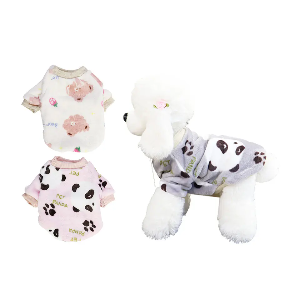 Ropa de franela para mascota S 20*35*23cm 12pcs Diseño Aleatorio 1