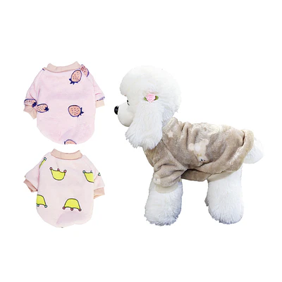 Ropa de franela para mascota M 25*40*26cm 12pcs Diseño Aleatorio