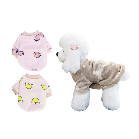 Ropa de franela para mascota M 25*40*26cm 12pcs Diseño Aleatorio