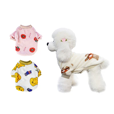 Ropa de franela para mascota M 25*40*26cm 12pcs Diseño Aleatorio