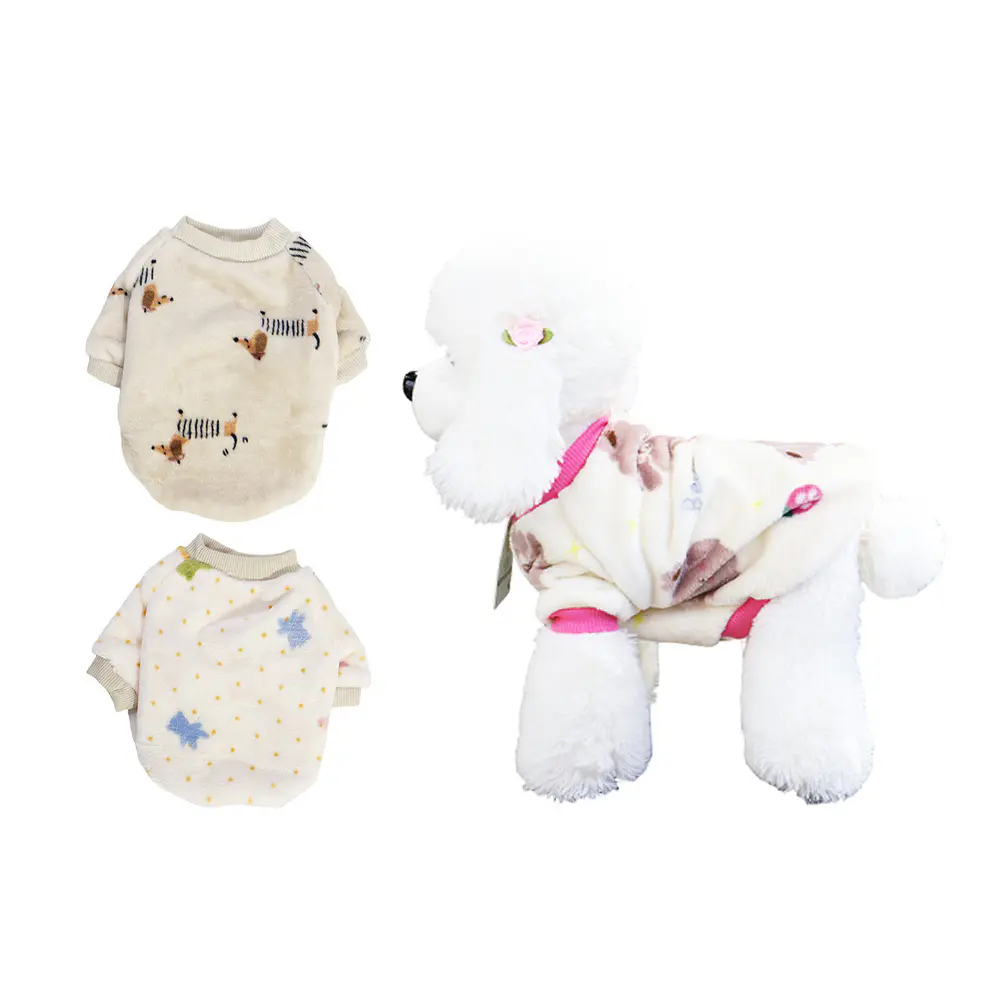 Ropa de franela para mascota XL 35*50*32cm 12pcs Diseño Aleatorio