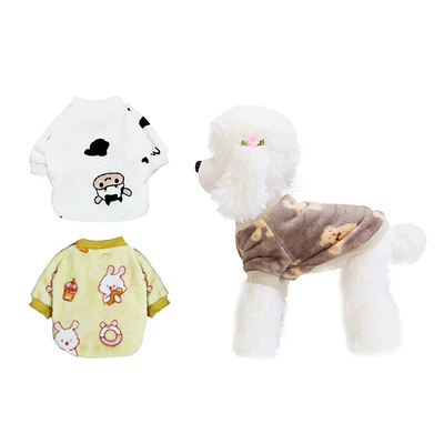 Ropa de franela para mascota XXL 40*55*35cm 12pcs Diseño Aleatorio