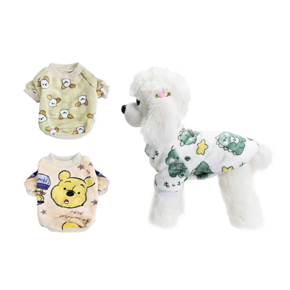 Ropa de franela para mascota S 20*35*23cm 12pcs Diseño Aleatorio 1