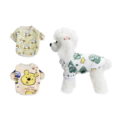 Ropa de franela para mascota L 30*45*29cm 12pcs Diseño Aleatorio