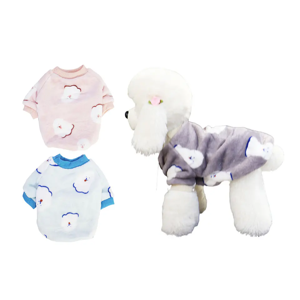 Ropa de franela para mascota S 20*35*23cm 12pcs Color Aleatorio 1