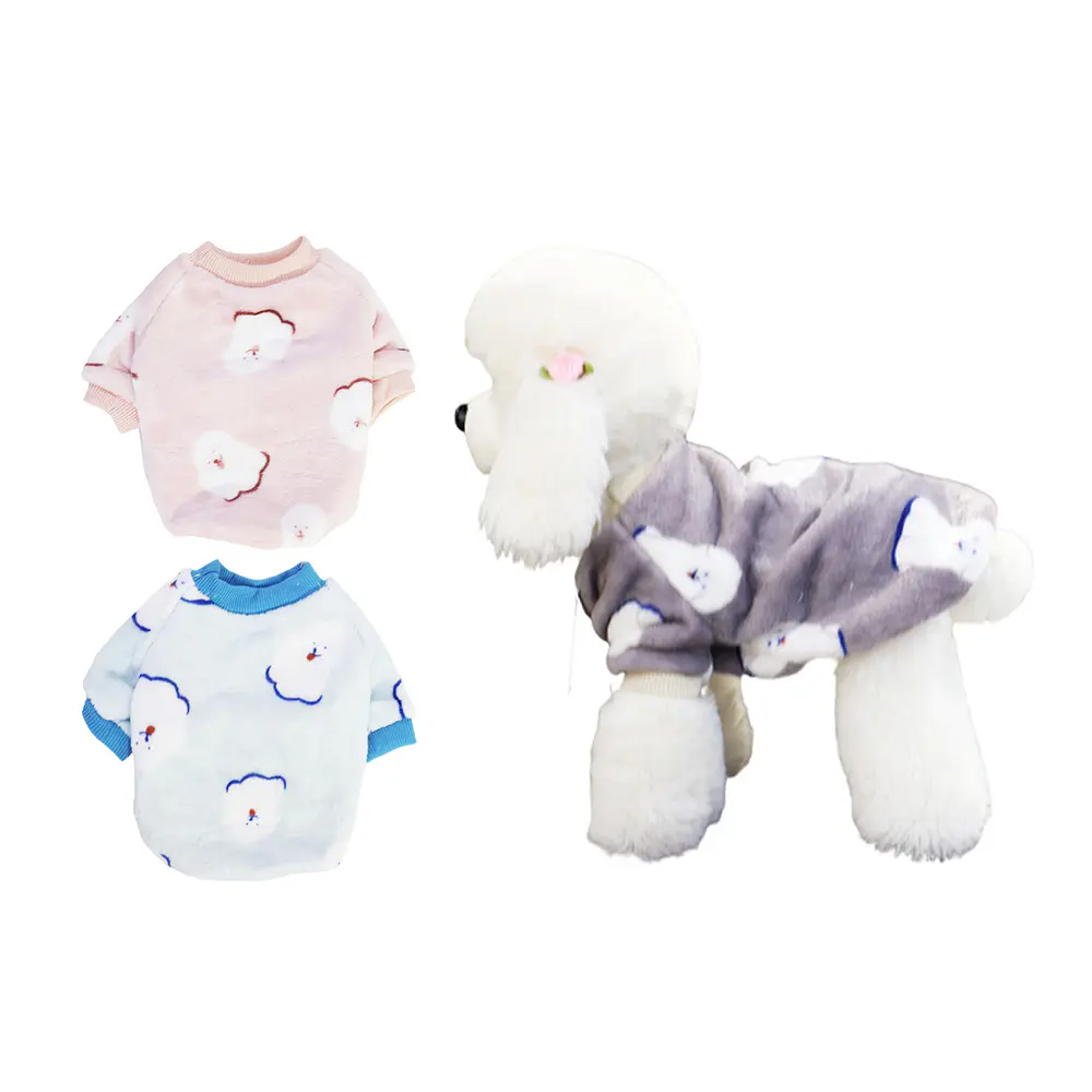Ropa de franela para mascota M 25*40*26cm 12pcs Color Aleatorio