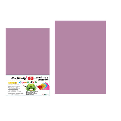 Goma Eva sin glitter rosa 20*30cm 6pcs