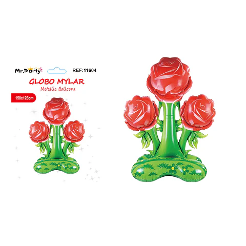 Globo metálico de flor 158*123cm