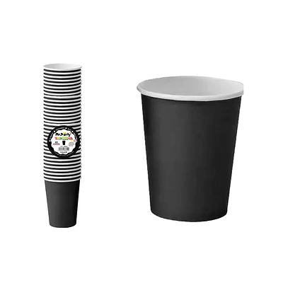 Vasos de papel negro 200ml 40pcs