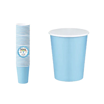 Vasos de papel azul claro 200ml 40pcs