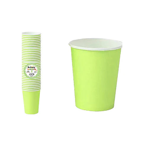 Vasos de papel verde 200ml 40pcs