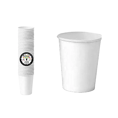 Vasos de papel blanco 200ml 40pcs