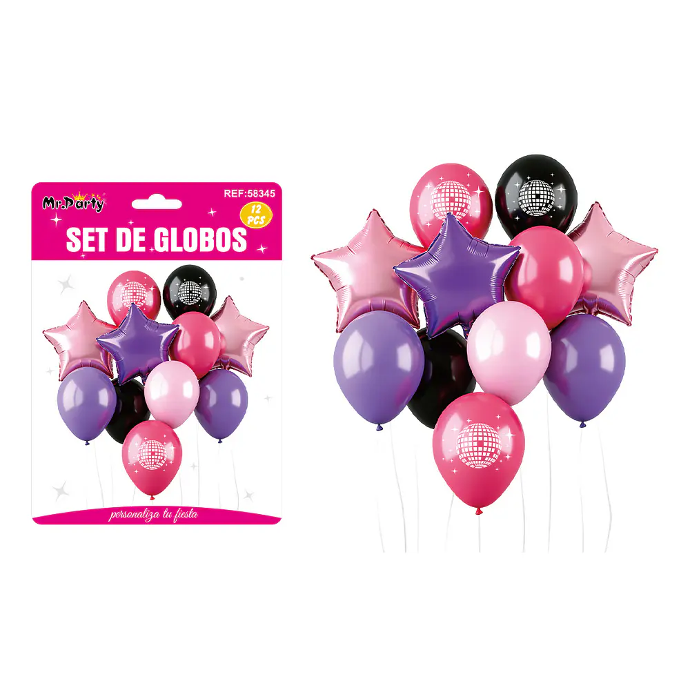 Set de globos con estrellas 12pcs