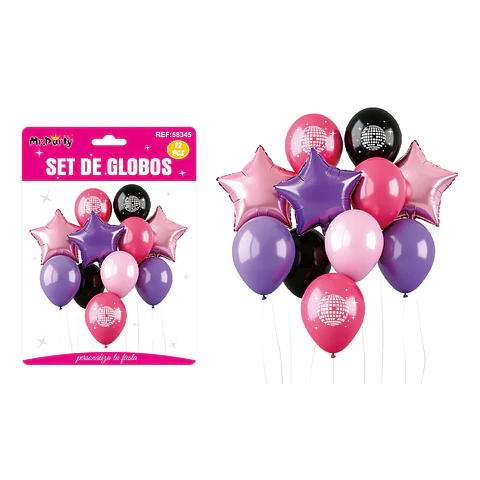 Set de globos con estrellas 12pcs