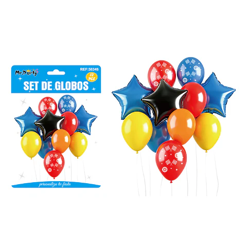 Set de globos con estrellas 12pcs