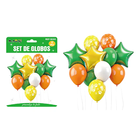 Set de globos con estrellas 12pcs